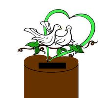 urne sur le theme des colombes