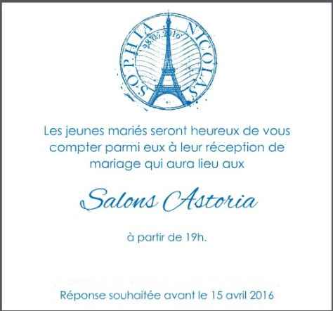 carton d'invitation repas