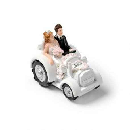 Figurine mariés sur tracteur