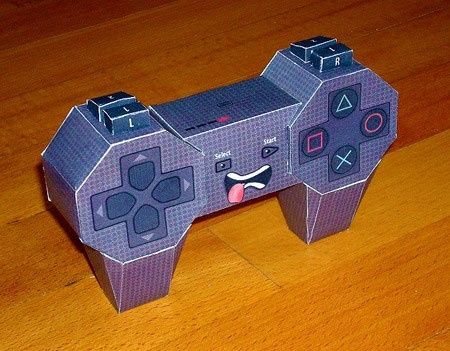 paper toy manette playstation