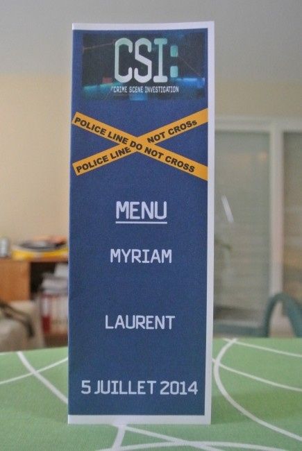 Menu CSI les experts