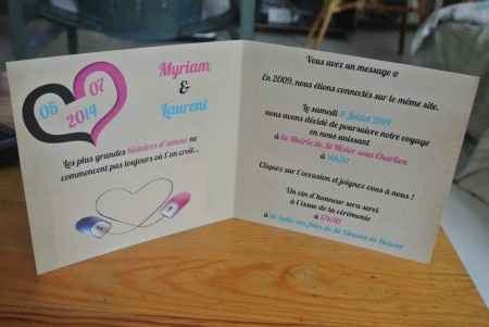 Intérieur du faire part