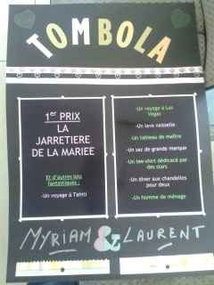 Affiche jarretière tombola