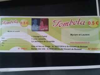 Mes billets de tombola.