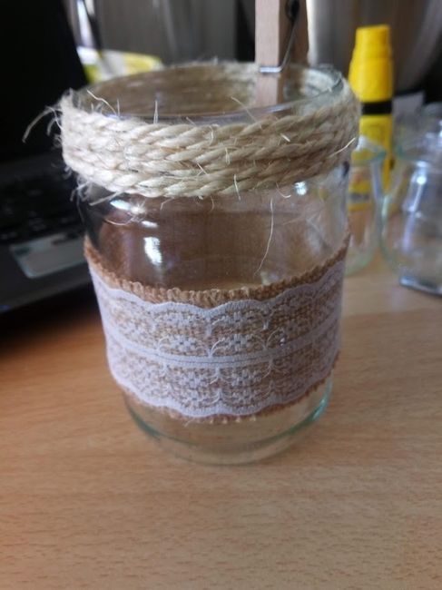 Décoration de pot en verre