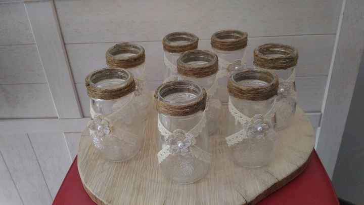 Centre de table : 1 des pots de fleurs