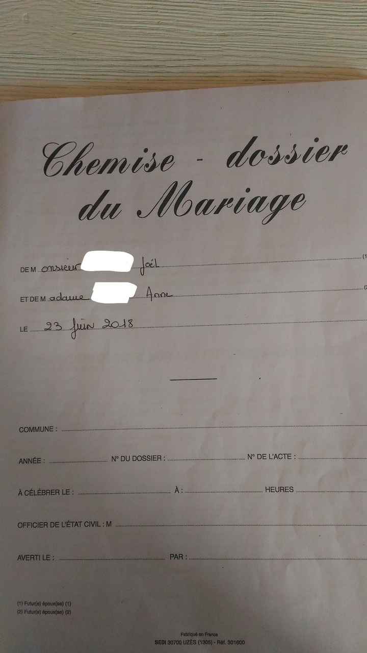 Dossier Mariage