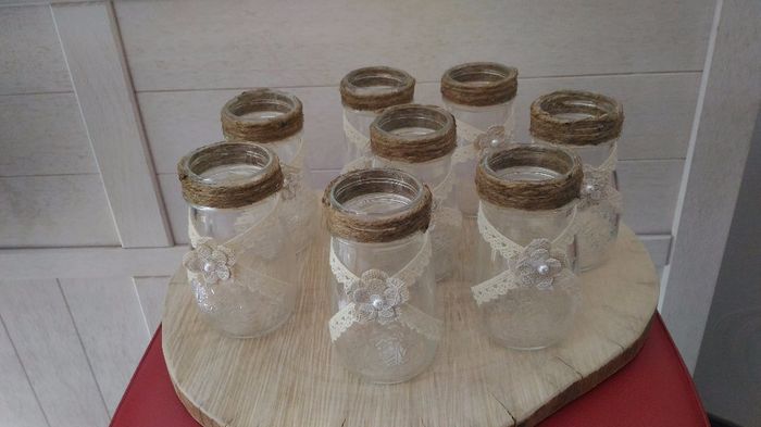 Centre de table : 1 des pots de fleurs