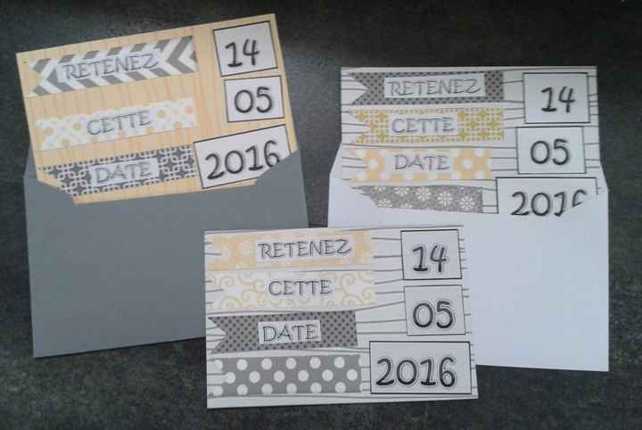 notre " save the date" en DIY