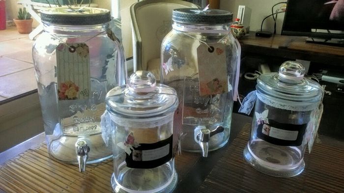Customisation de mes vases et fontaines candy bar. - 2