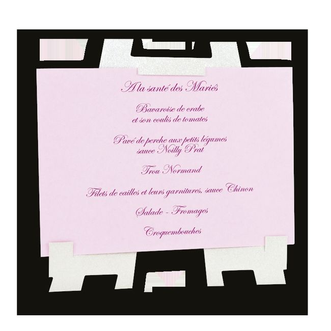 Présentation de menu