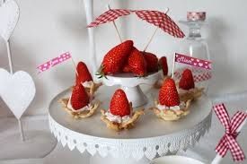 Décoration avec des fraises