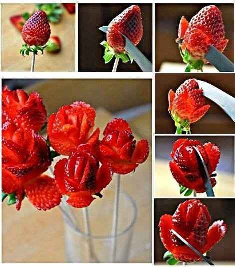Décoration avec des fraises