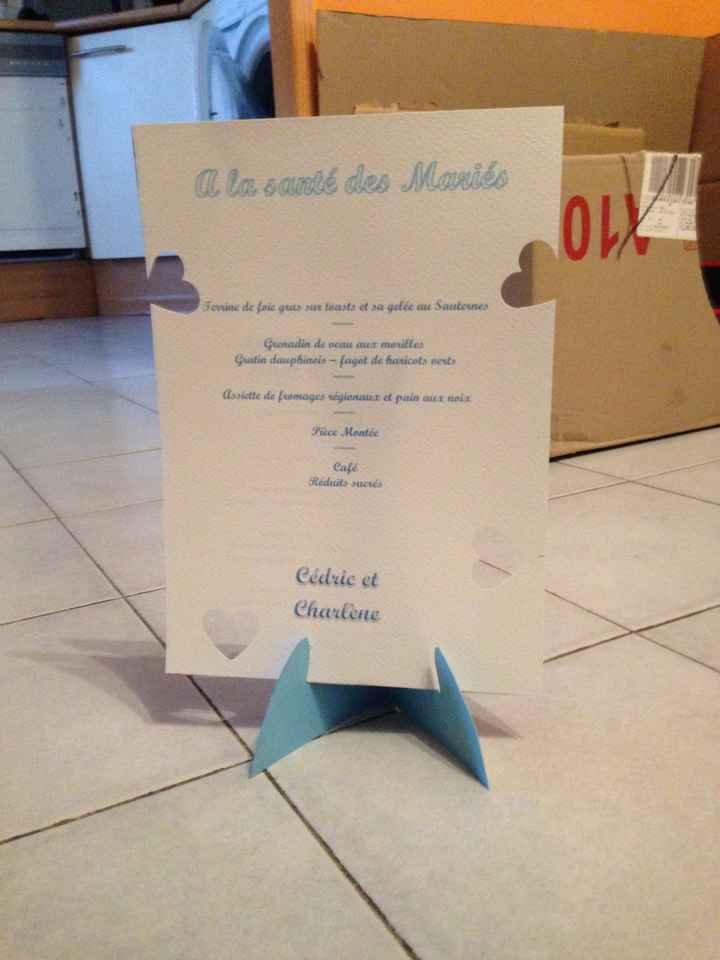 Chevalet pour la présentation de Menu