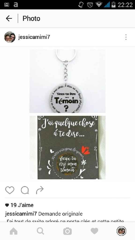 Faire ma demande à ma témoin - 1