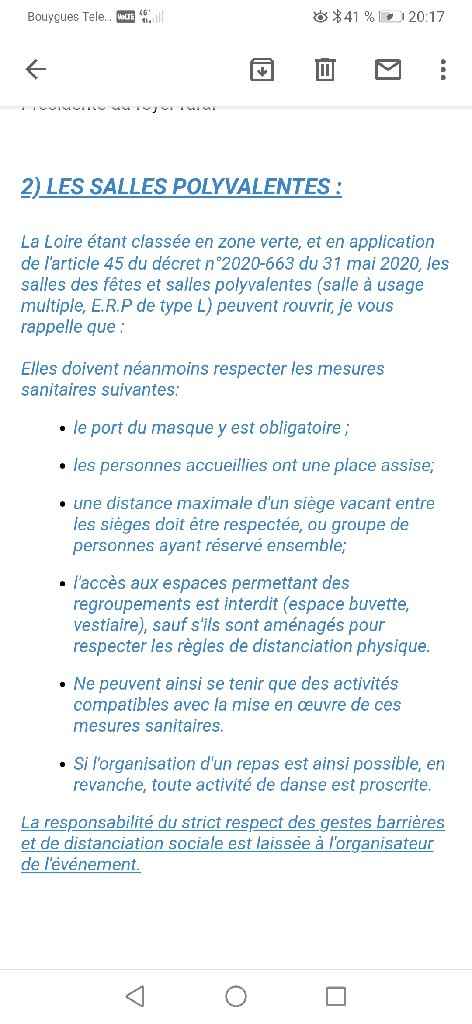 Vin d'honneur et protocole sanitaire - 1