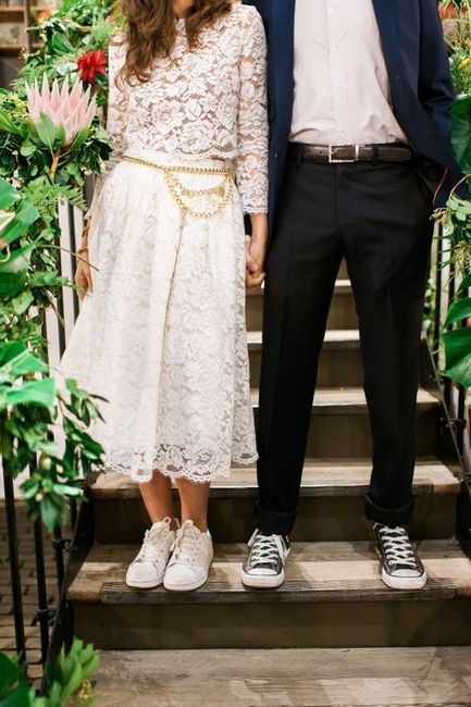 Qui va porter des baskets pour son mariage ? 1