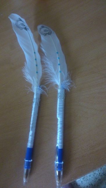 Les stylos...
