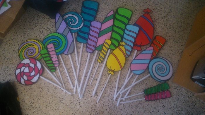 Des sucettes bonbons