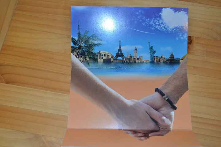 Pochette intérieur faire part voyage