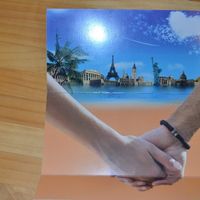 Pochette intérieur faire part voyage