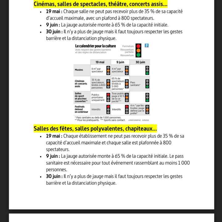 Calendrier validé par le gouvernement - 1