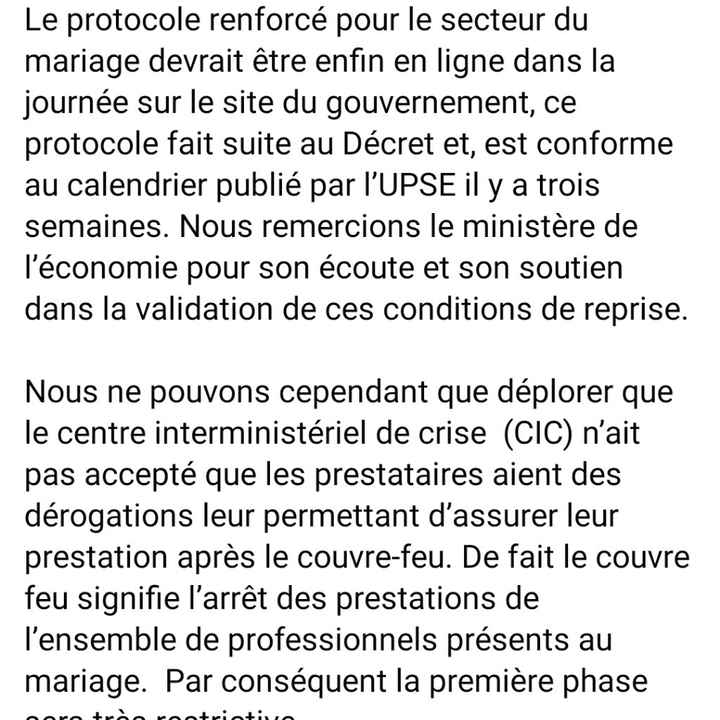 Calendrier validé par le gouvernement - 1