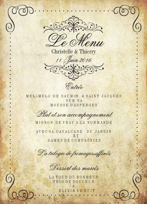 Menu champêtre