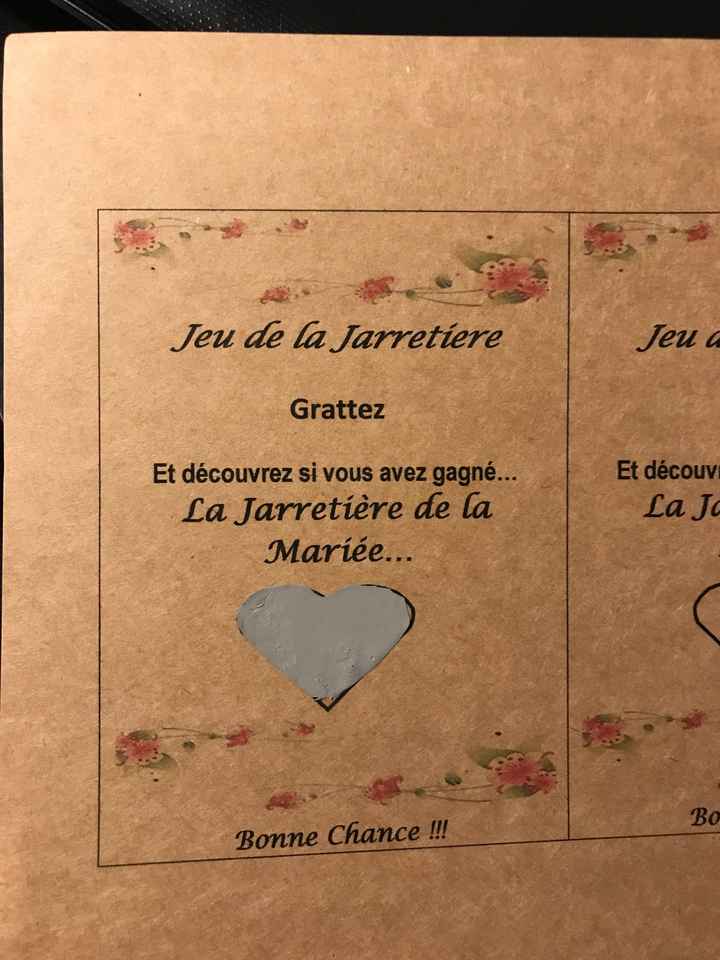 Tombola pour la jarretière - 1