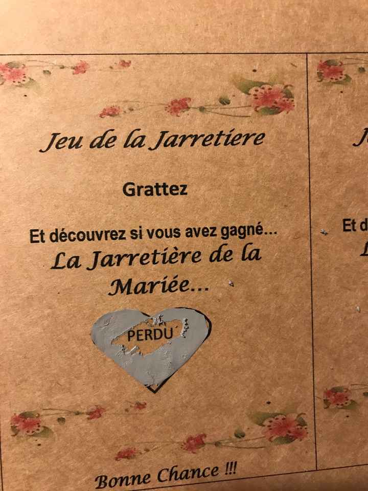 Tombola pour la jarretière - 2