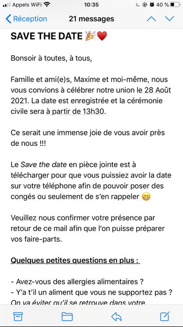 Annonce mariage 1