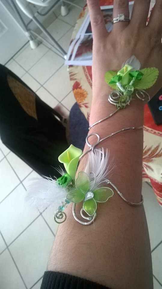 Mon bracelet "touche de vert" pour mon mariage