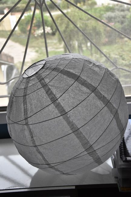 boule chinoise 50cm blanche unie (3)