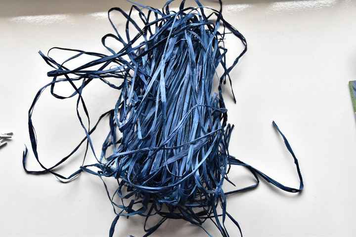 raphia bleu foncé 