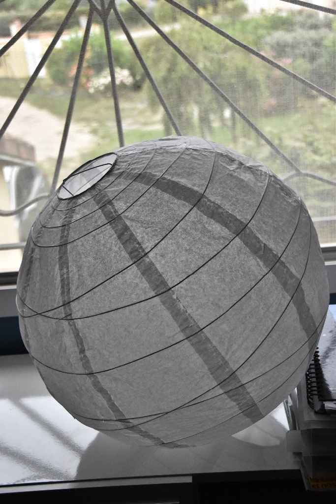 boule chinoise 50cm blanche unie (3)