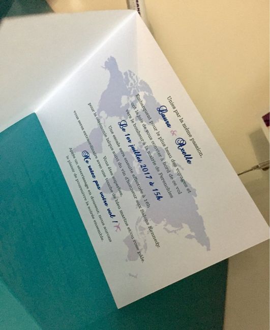 Faire-part : thème voyage - 2