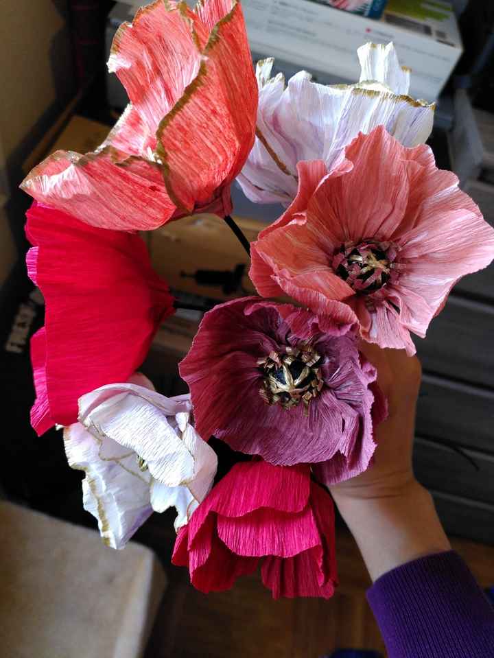 Fleurs en papier crépon - vos avis ? 😁 - 1