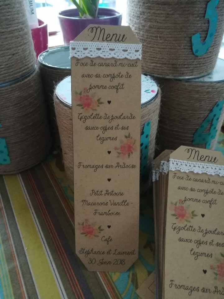 Quel menu avez vous chois pour le jour j - 1