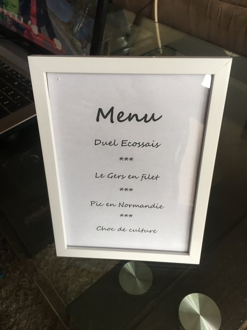Menu mariage - 1