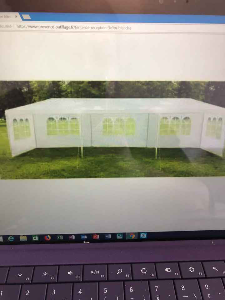Achat de ma tente de réception - 1
