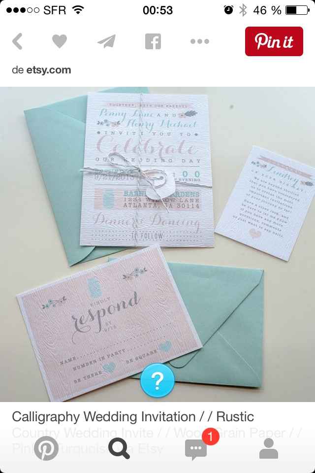 Quel style de faire part pour un mariage bohême - vintage ? - 2