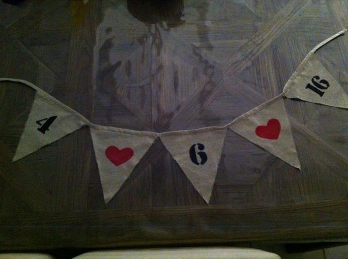 Fanion diy pour photo save the date - 2