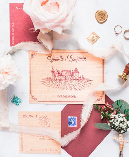 Faire part thème vin/vigne - 2