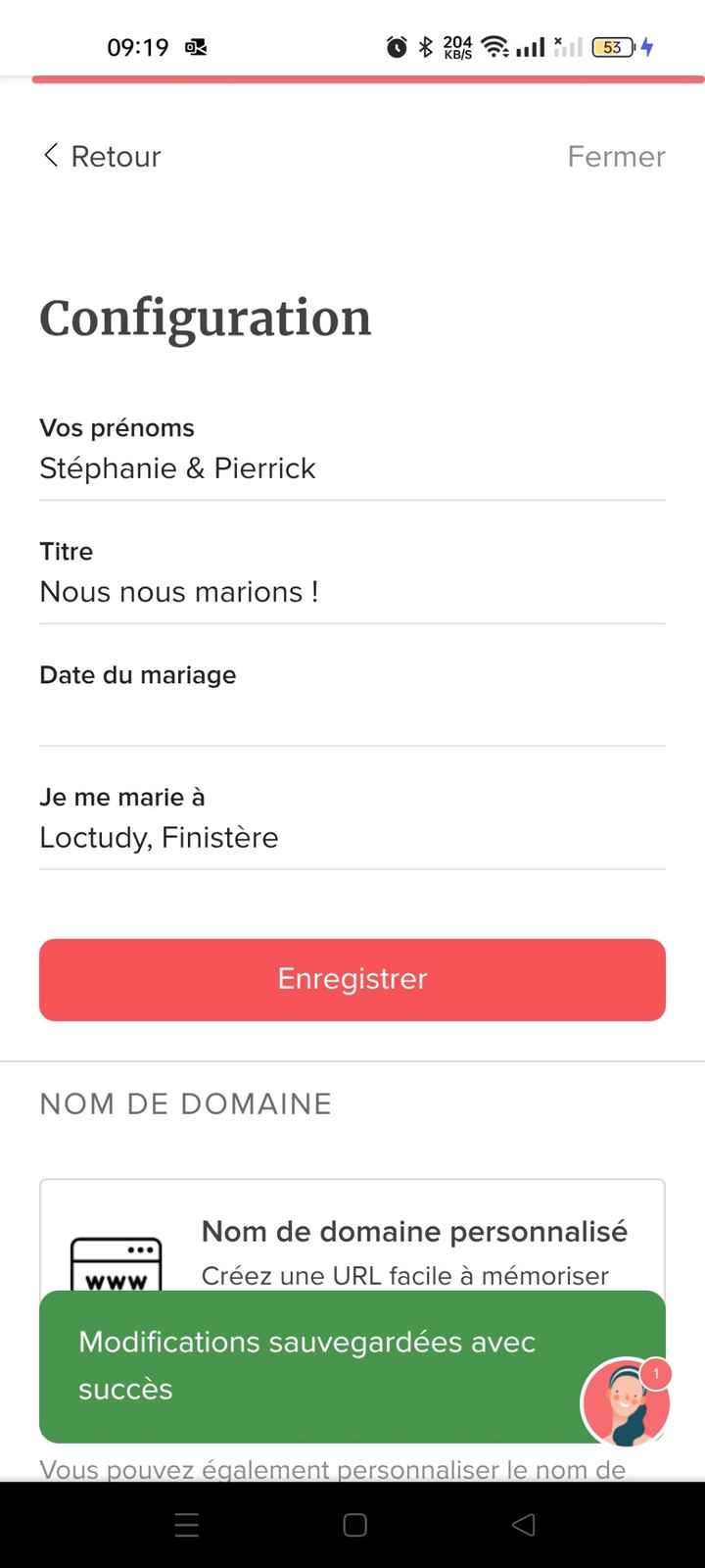 Titre site mariage - 1