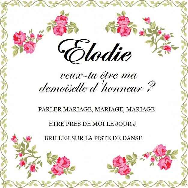 Idée demande demoiselle d'honneur - 1