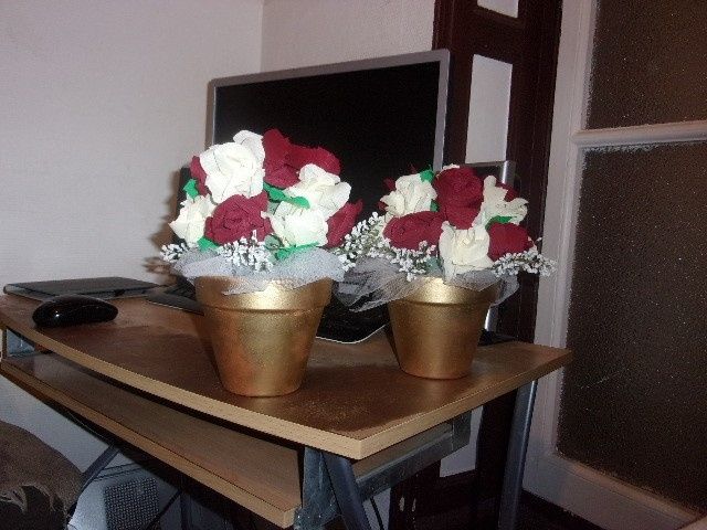 mes pots surle bord de  mon tapis rouge 