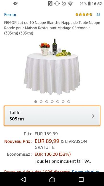 Nappes, serviettes, housses de chaise... - 1