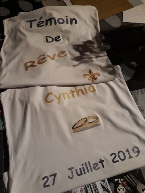  t shirt pour mes dh et témoins - 1