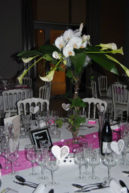 Centre de table des mariés