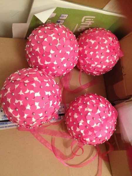 Mon deuxième modèle de boule de fleurs 